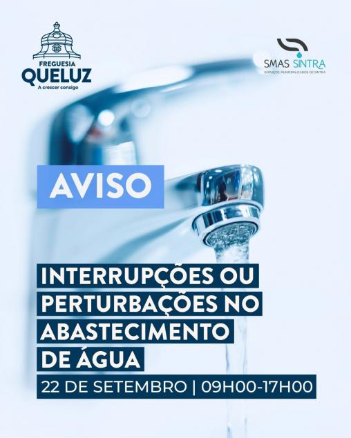 AVISO À POPULAÇÃO | Interrupção do fornecimento de água AVISO À POPULAÇÃO | Interrupção do fornecimento de água